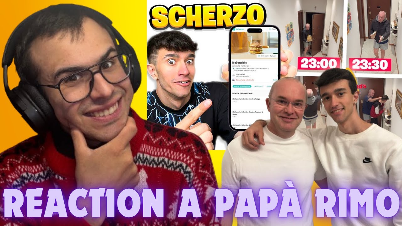 REACTIAMO UNO SCHERZO DI @Rimoldigno CONTRO PAPÀ RIMO ALLE 3 DI NOTTE