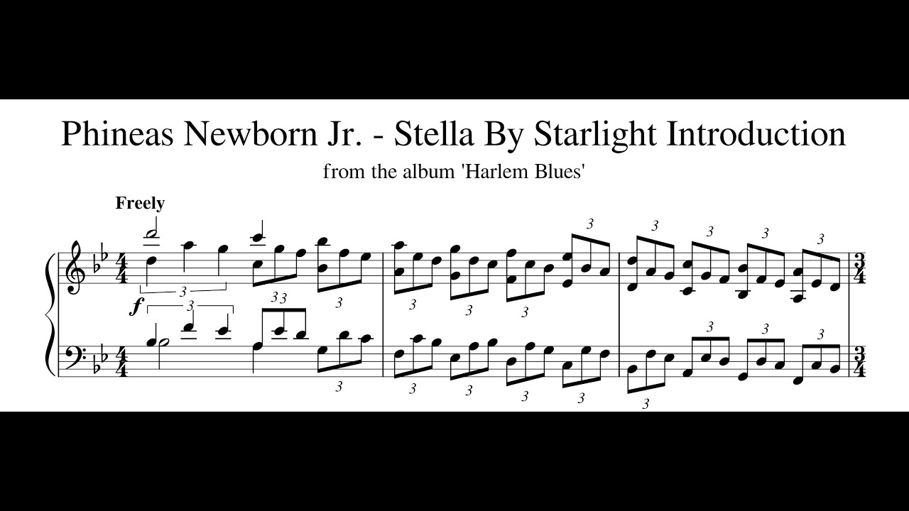 Phineas Newborn Jr. - Stella By Starlight Introduction - Piano Transcription