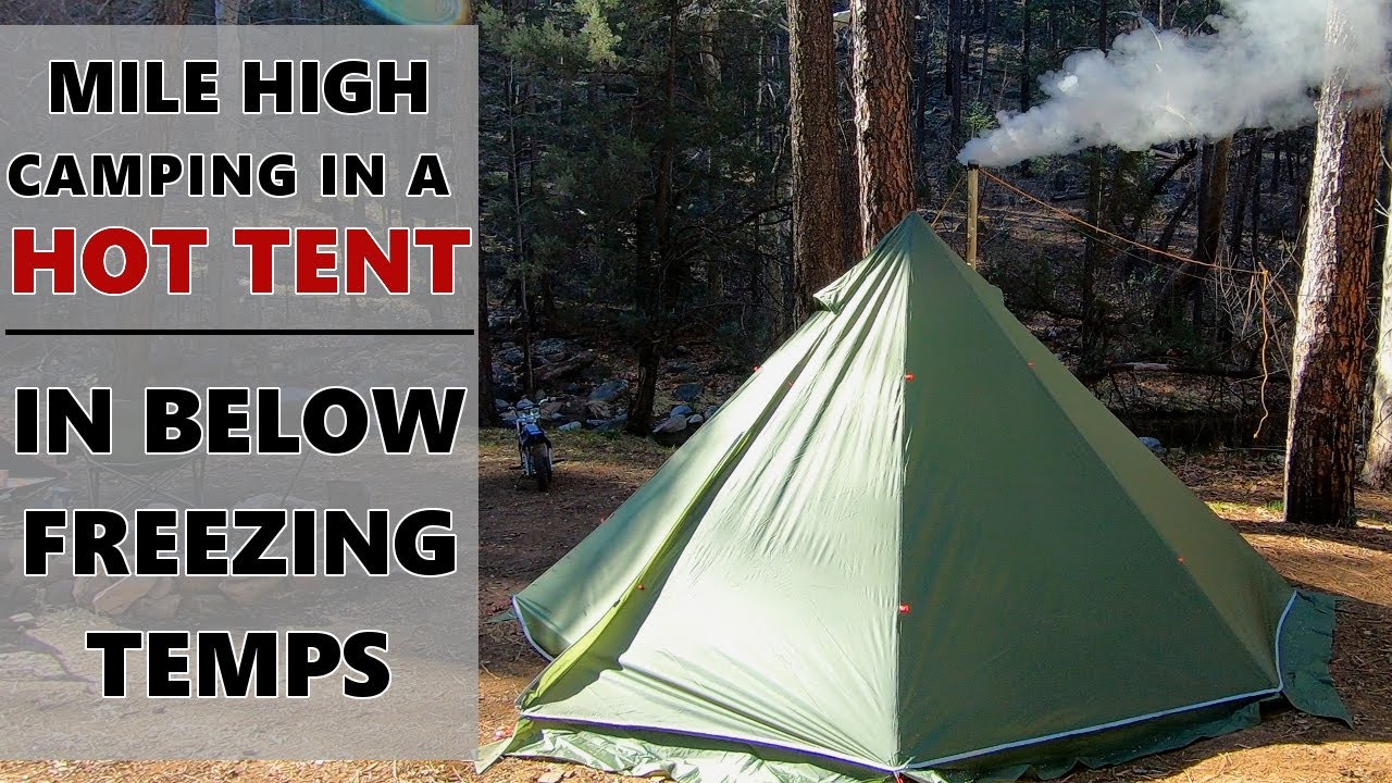 Testing the Preself/ Mountain Cattle Tipi Hot Tent and Danchel Tent Stove in freezing temps!