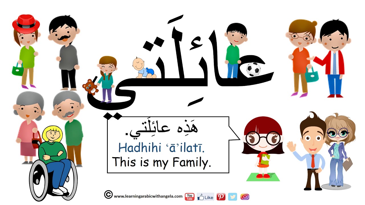Learn Arabic Language Conversation for Beginners, with English Subtitles, Family Members 