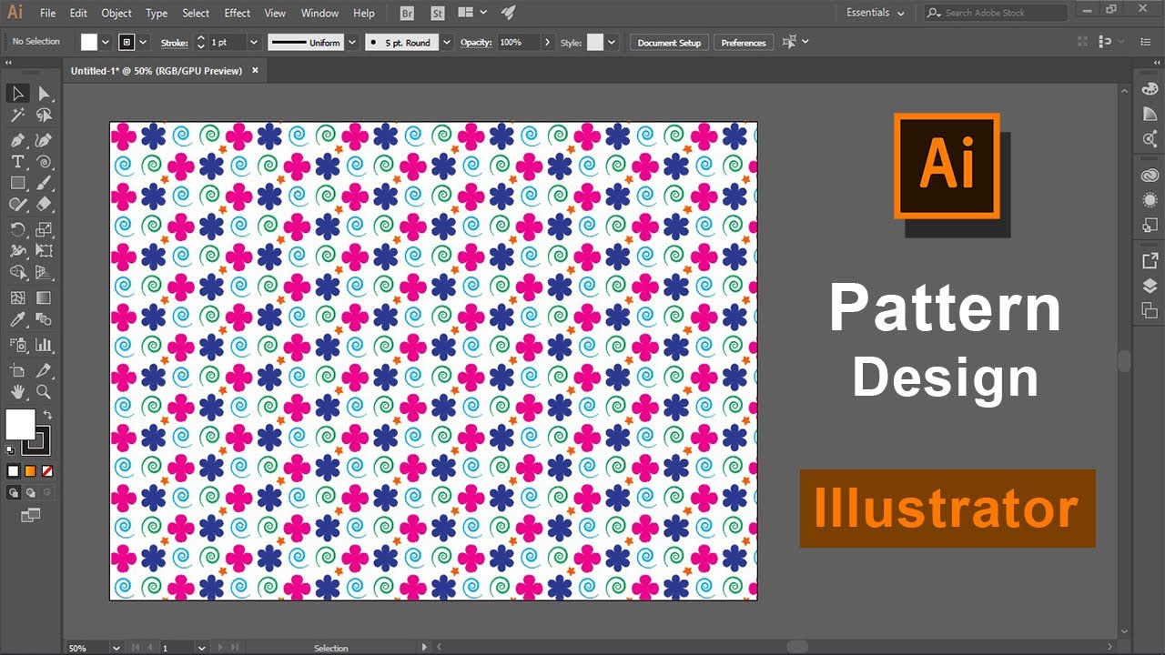 Pattern Design Bangla Tutorial in Illustrator | Shadin Creative Design