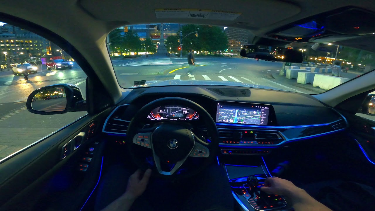 2020 BMW X7 POV Night Drive NYC Time Square Test Drive 4K 60FPS HD Video