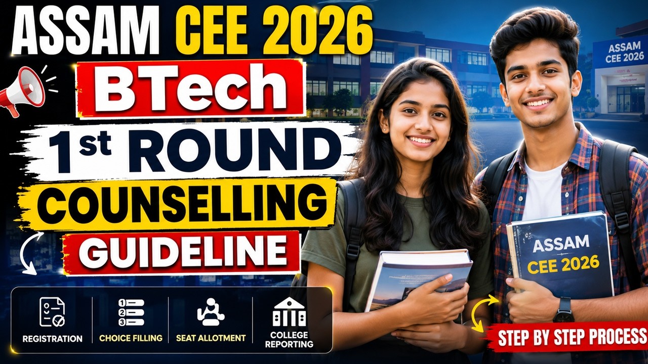 Assam CEE 2026 Counselling Started - BTech 1st Round Full Process Explained