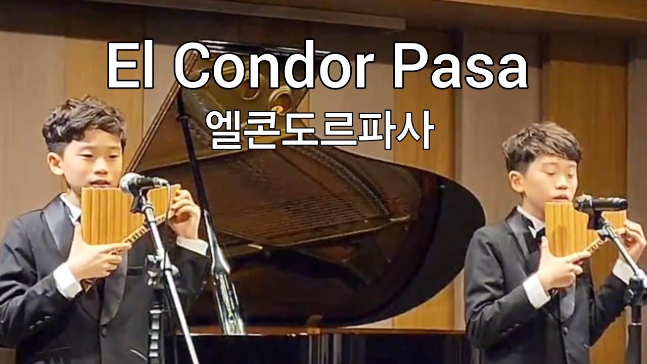 El Condor Pasa on panflute | Korean Boys Duo Performance 엘콘도르파사 팬플룻 