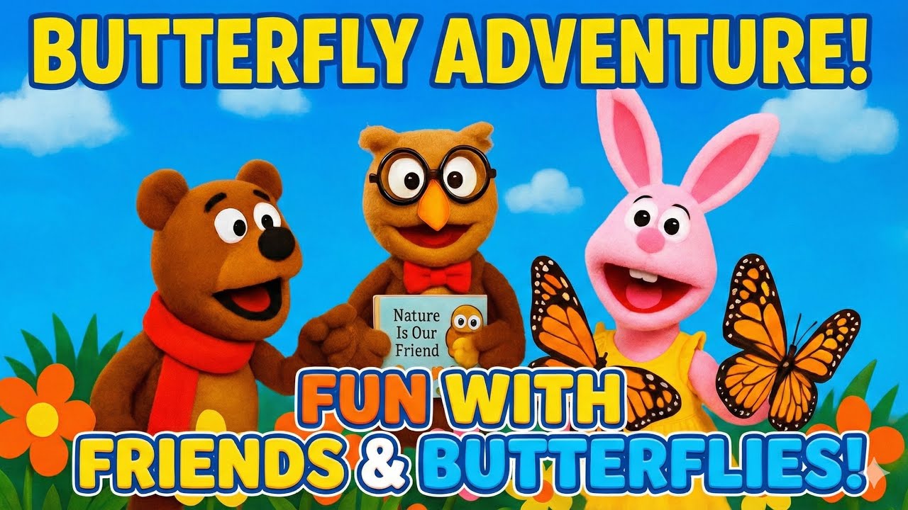Butterfly Adventure 🦋| Learning About Nature & Kindness for Kids | Preschool Education 
