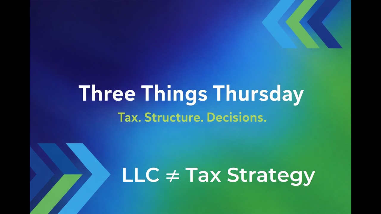 All I Need Is an LLC to Save Taxes (Wrong for 3 Important Reasons)