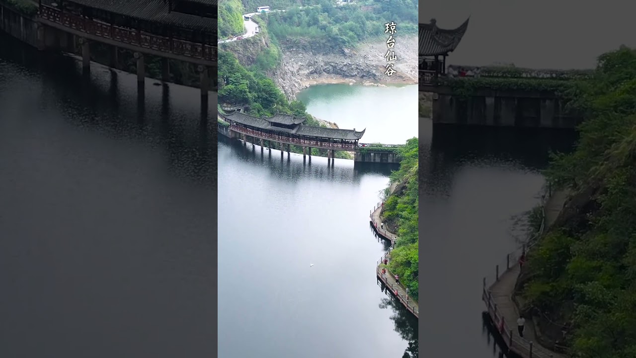 A hidden paradise in the deep mountains of Zhejiang, with lush greenery and cascading waterfalls