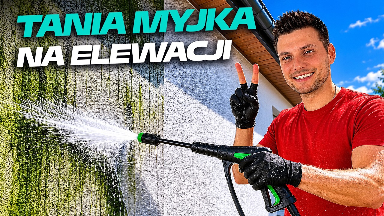Usuwanie glonów i mycie elewacji myjką ciśnieniową  Stalco HPC180BI