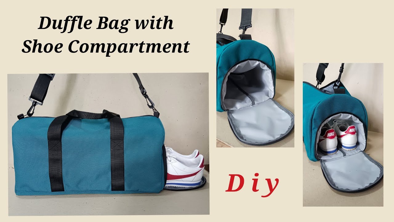 HOW TO SEW DUFFLE BAG WITH SHOE COMPARTMENT / SEWING TUTORIAL STEP BY STEP BAG DIY /PAANO MANAHI