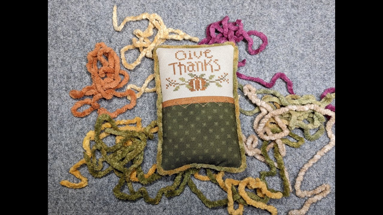 Flosstube Extra: Cross Stitch Chenille Trim Finishing Tutorial