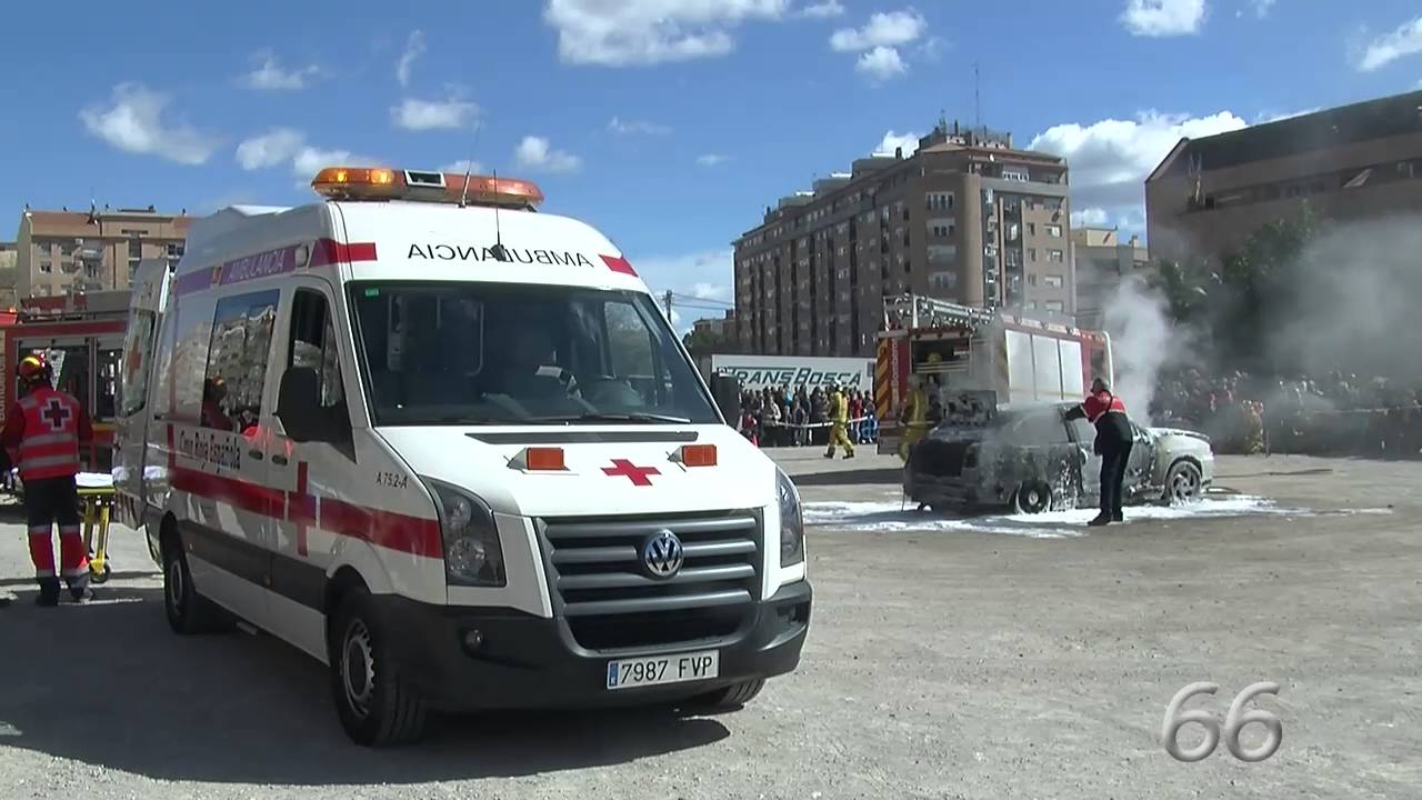 Exhibición Bomberos en Alcoy
