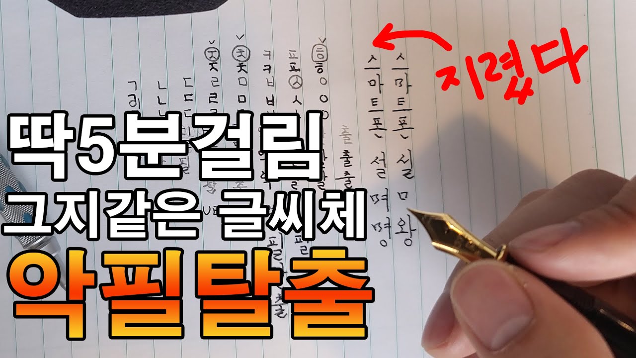 그지같은 글씨 예쁜손글씨 바꿔드림 악필탈출