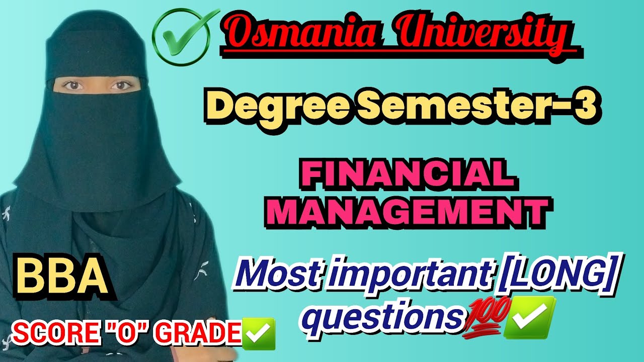 BBA 3rd sem FM самые важные вопросы💯 BBA 3rd sem Financial Management важные вопросы