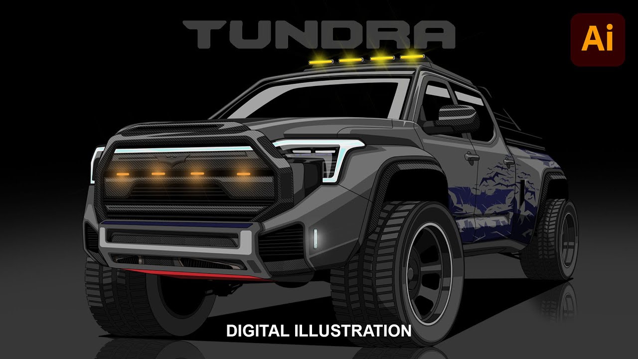 Toyota Tundra 2025 | Modified | Adobe Illustrator speed art