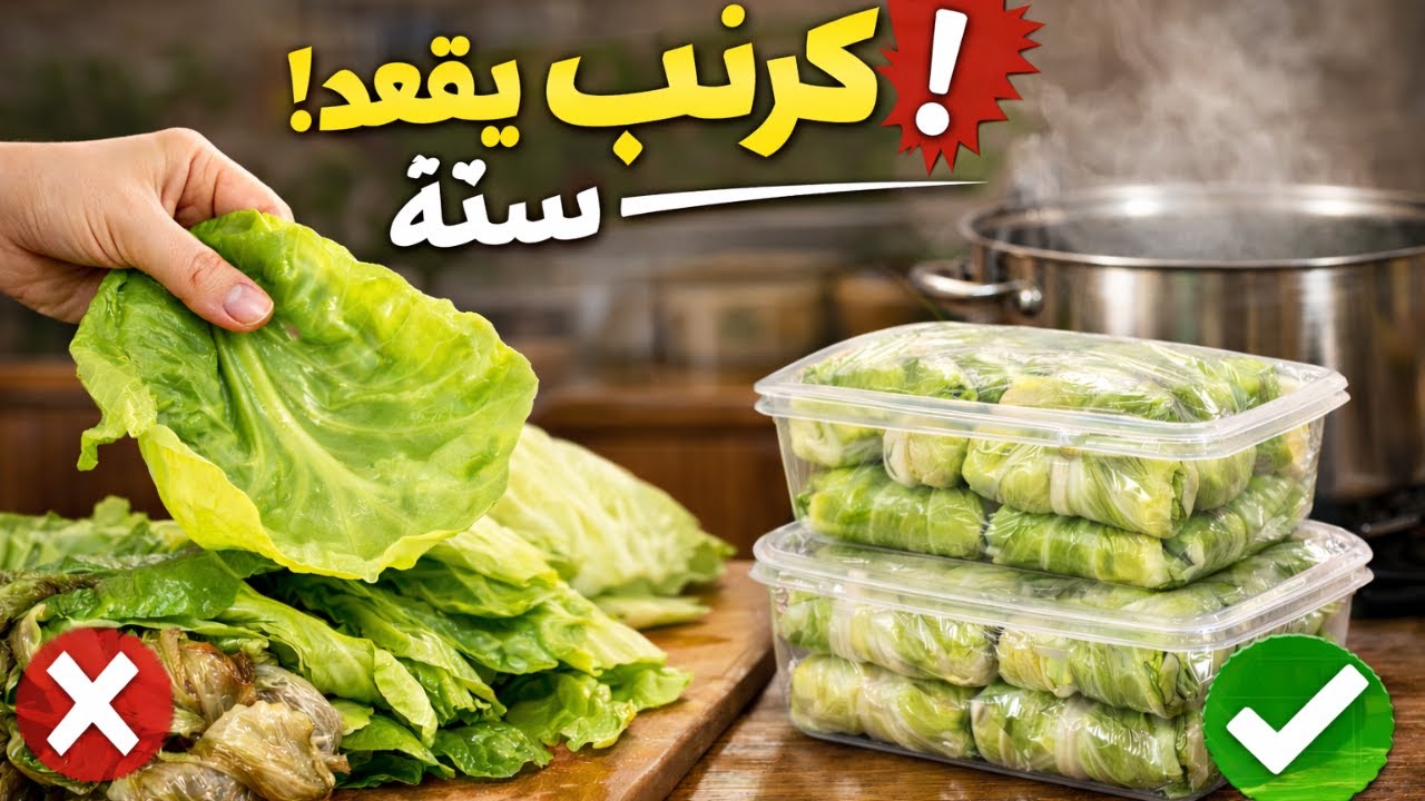 أزاى تخزنى الكرنب من غير ما يسود ❗من غير ما يجلد منك❗#حفظ الكرنب❗