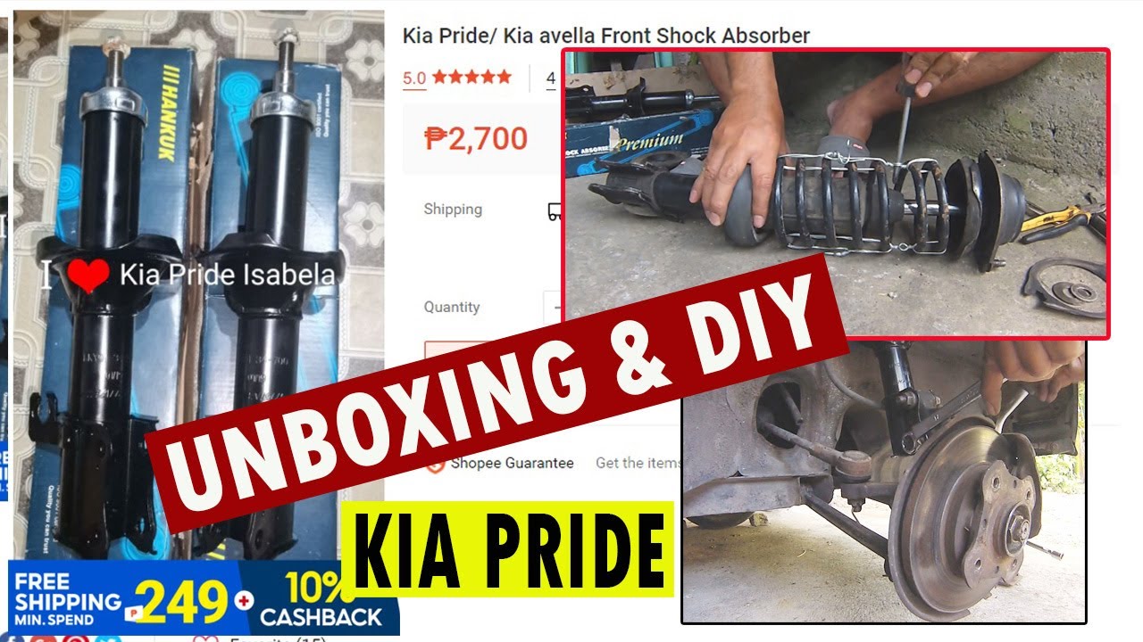 Unboxing | Installing | Testing | Front Shock Absorber | Kia Pride | DIY | @ Shopee