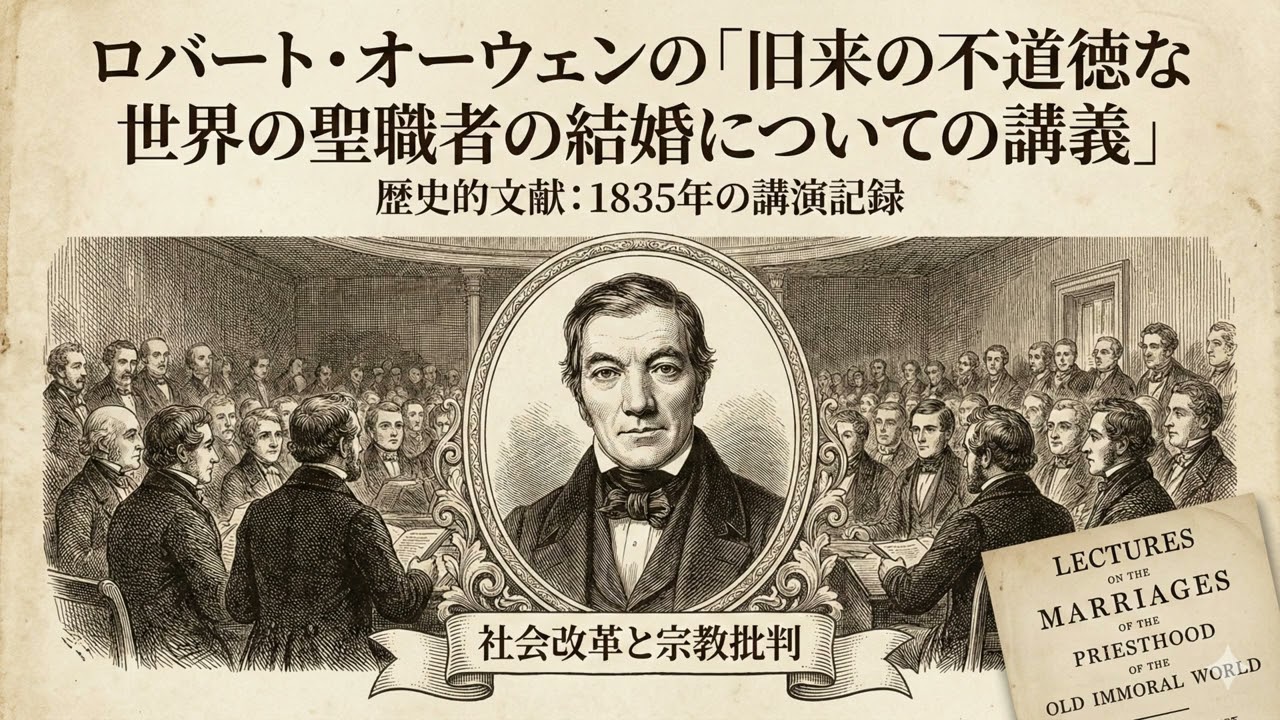 ロバート・オーウェン『旧来の不道徳な世界の聖職者の結婚についての講義』