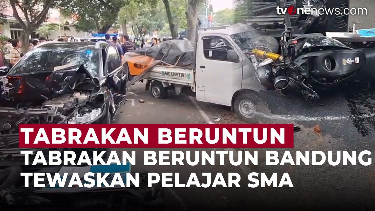 Tragis! Tabrakan Beruntun di Bandung, Pelajar SMA Tewas Terseret Mobil | OneNews Update