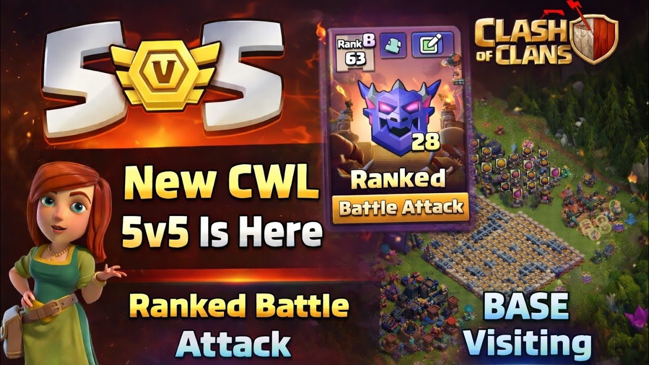 New Cwl 5v5 Is Here In Coc ||Base Visiting (Clasher Alim)