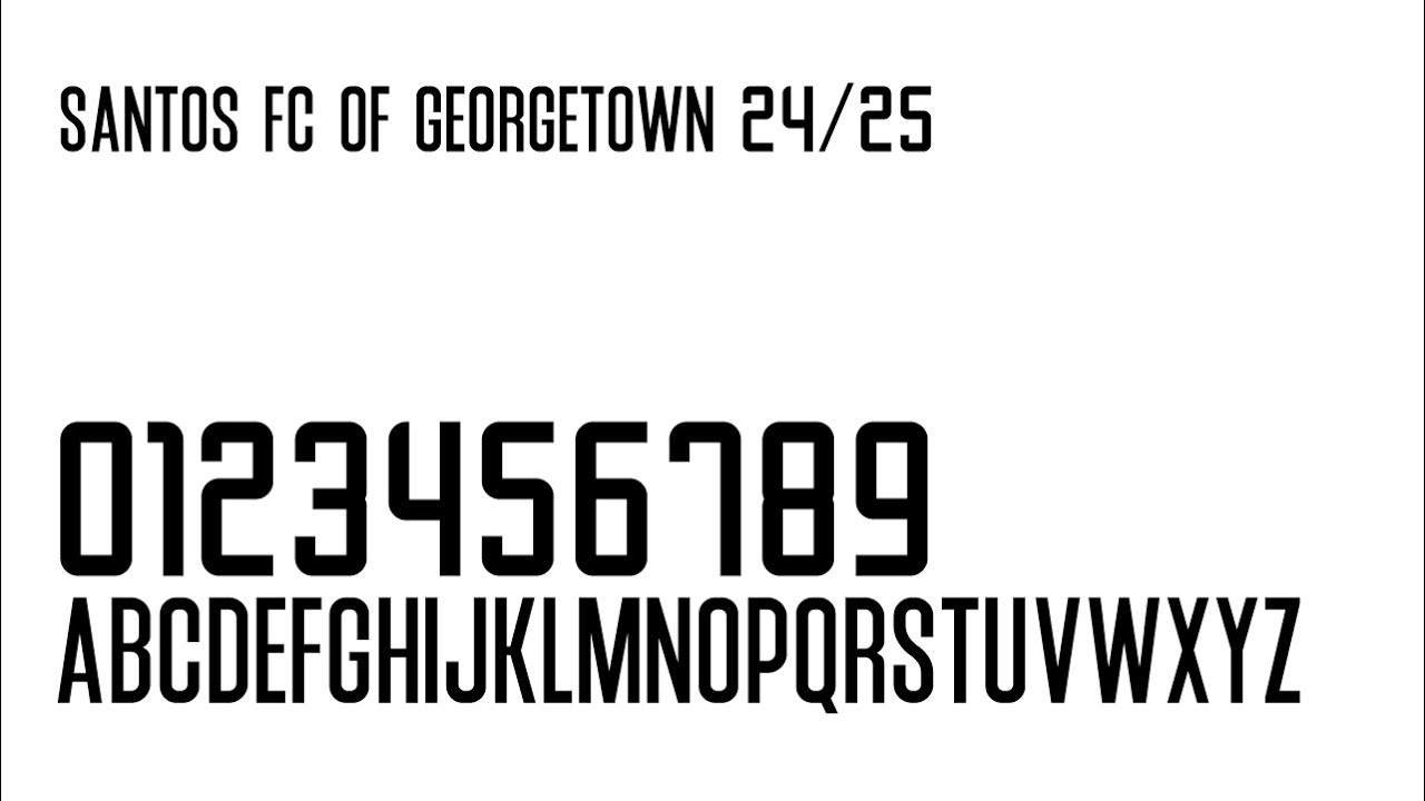 Font Santos FC of Georgetown 24/25 - FREE DOWNLOAD
