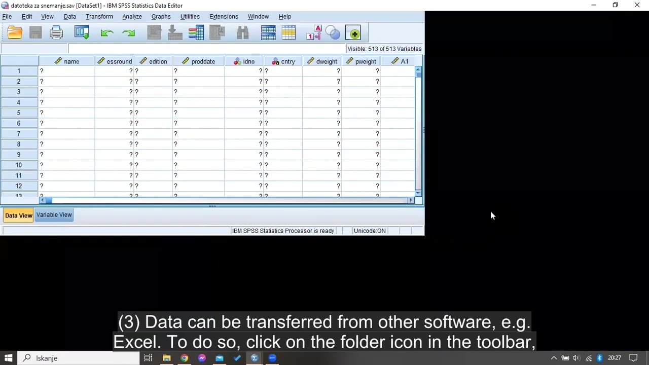 SPSS   Uvod v delo s podatki