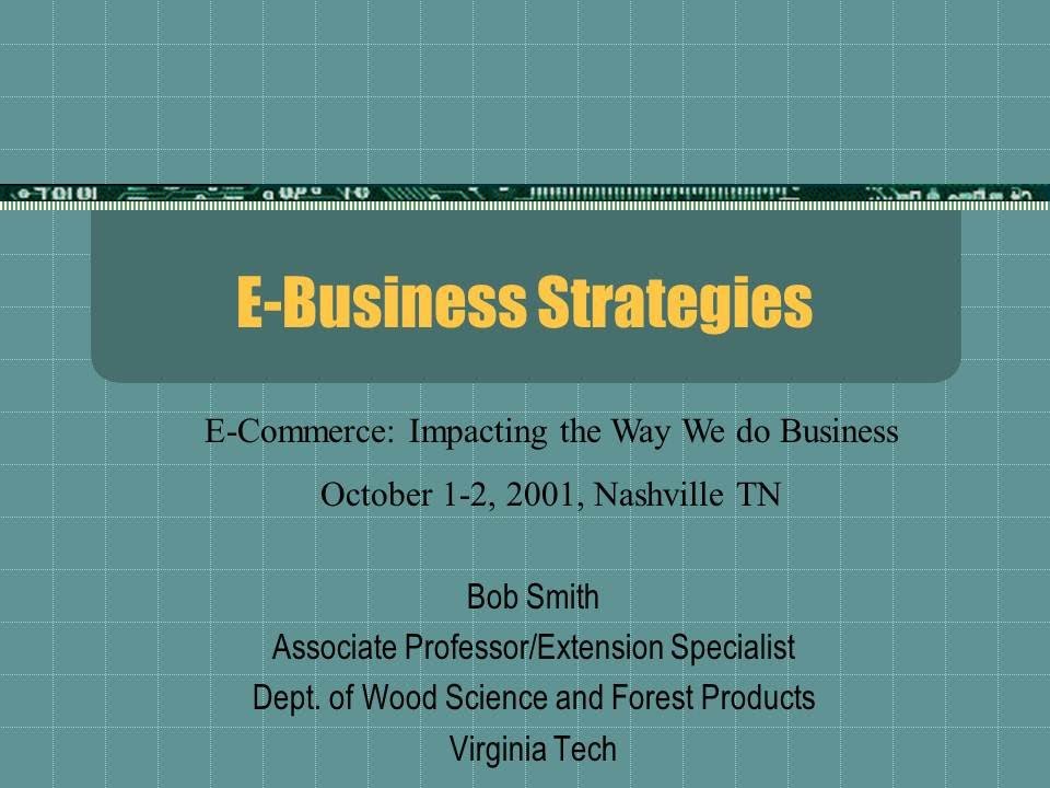 E-Business Strategies PowerPoint Presentation