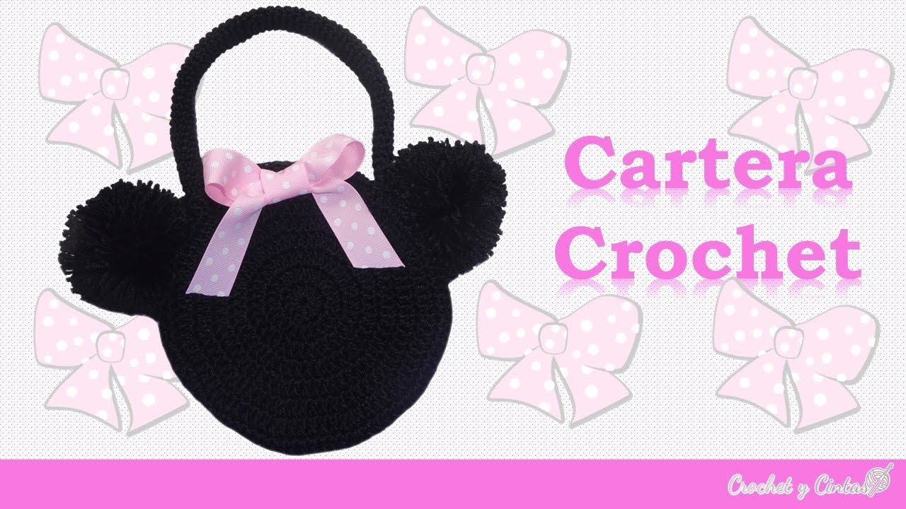 Cartera crochet inspirada en Minnie Mouse