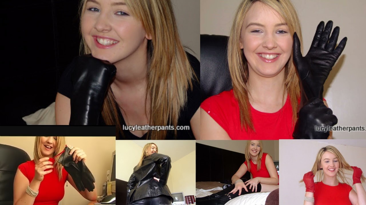 Girl in leather gloves katie in leather pants girls leather boots leather jacket