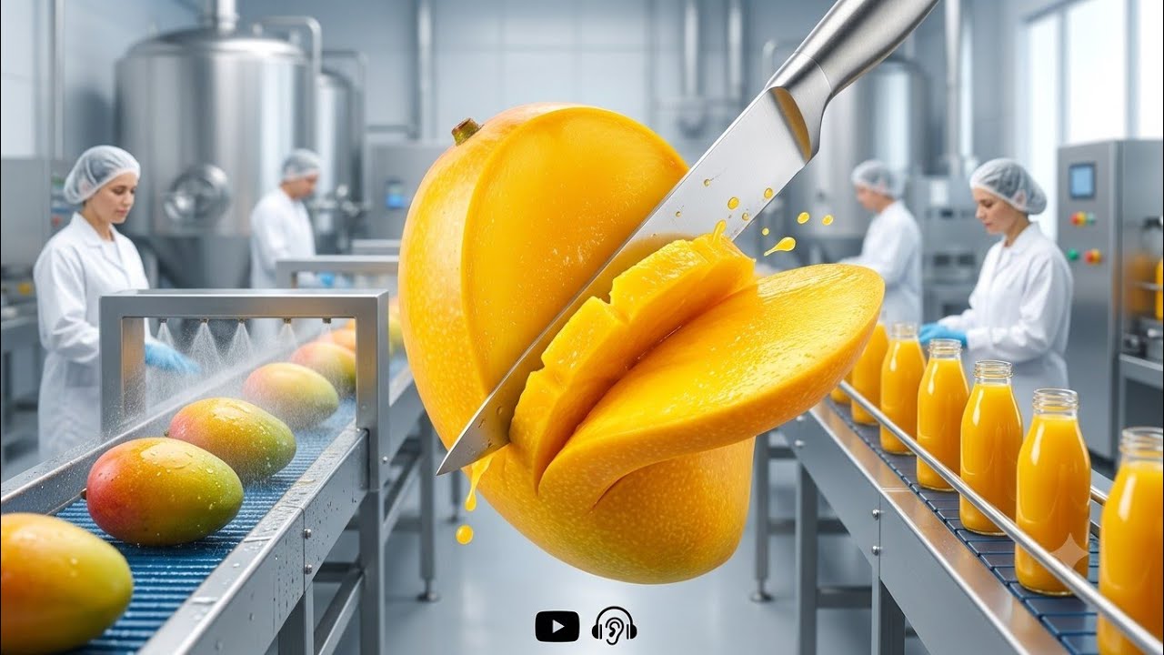 How Mango Juice Is Made | From Farm to Factory | Complete Mango Juice Production Process (4K)