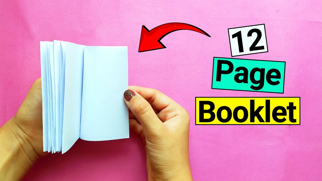 Как сделать 12-страничную брошюру из бумаги — без клея!