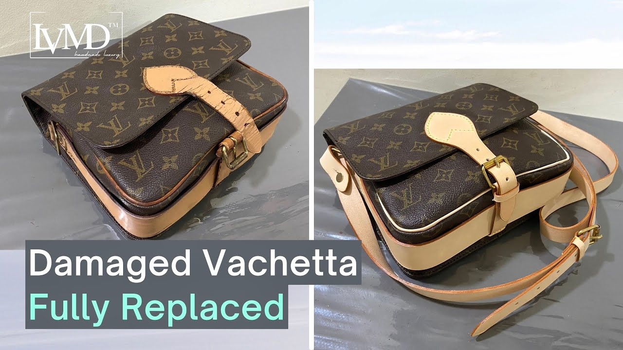 Complete Vachetta Replacement | Louis Vuitton Cartouchiere | LV Repair