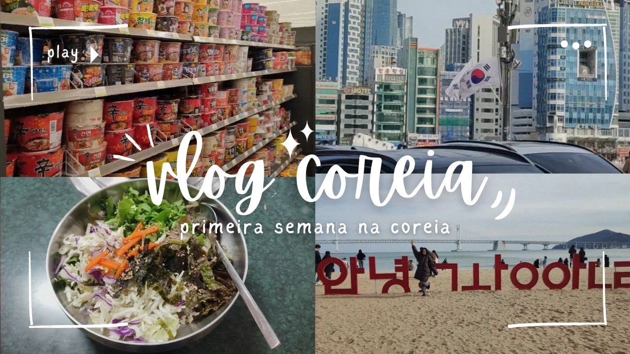 Vlog na Coreia : Primeira semana morando em Busan. Gwangalli, comidas coreanas, conveniência e mais