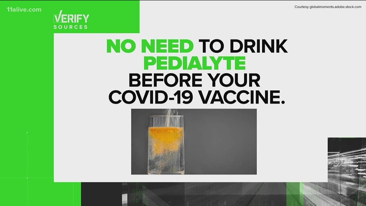 VERIFY | There's no need to drink Pedialyte before COVID vaccine