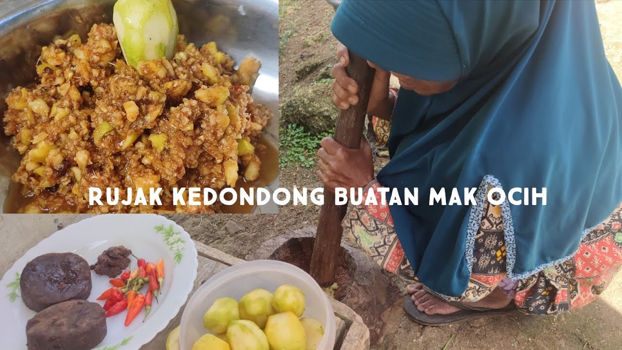 Cara membuat rujak kedondong || Rujak tumbuk, rujak bebek