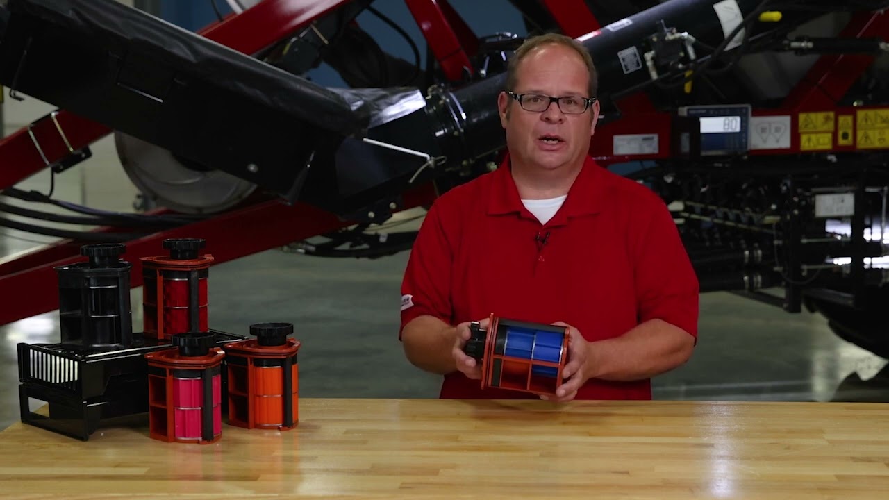 Choose the right cartridges and roller for your application on Precision Air 5 series air cart