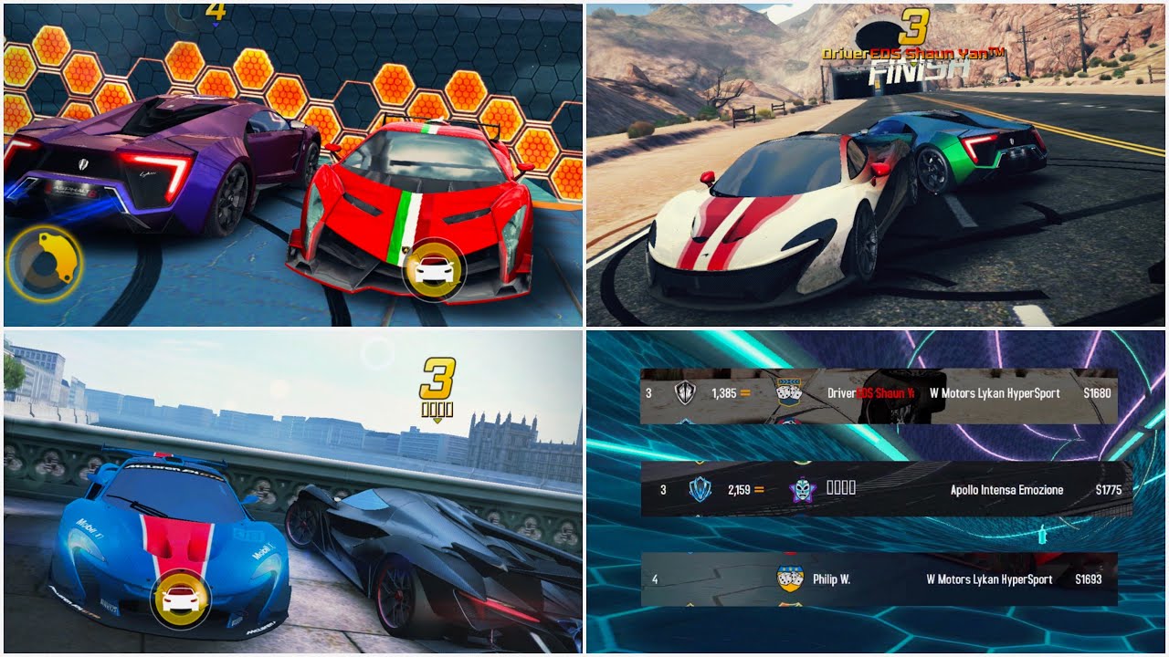 Asphalt 8, aguila.negra, MULTIPLAYER Selfie Races, attempts and achievements