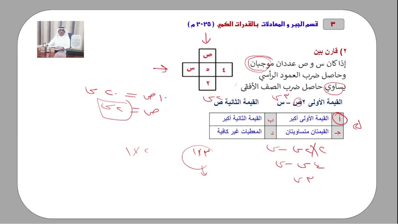 الجبر و المعادلات