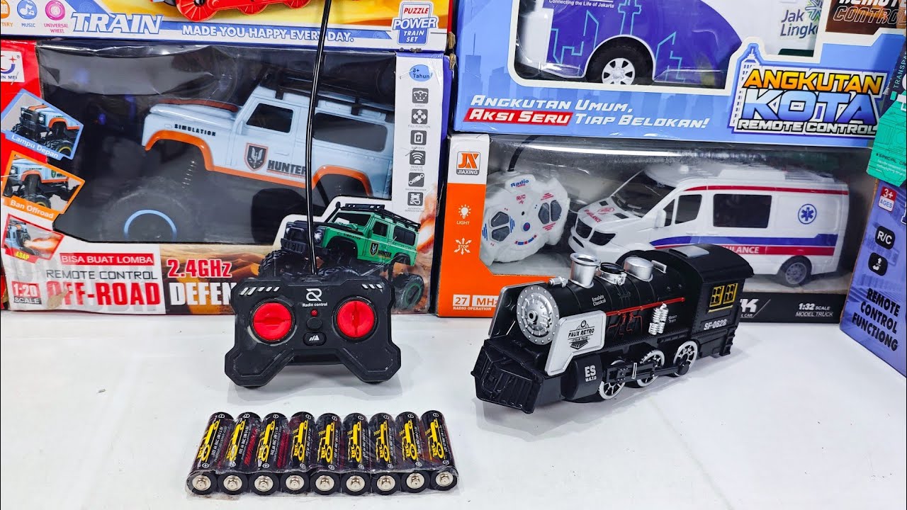 Unboxing RC Steam Police Car, Steam Train, RC City Patrol, Gear Robot Shark and Super Robots Car