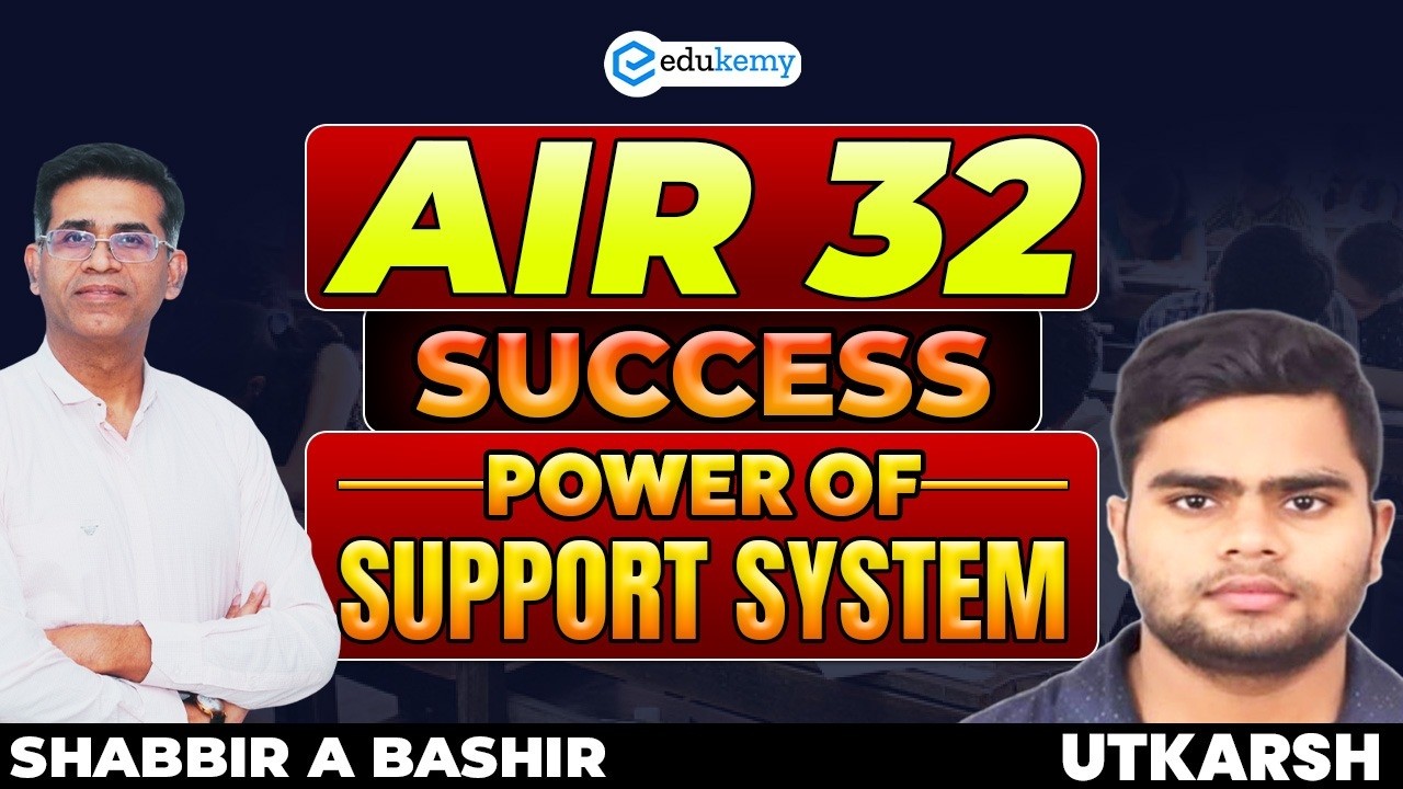 UPSC Topper Utkarsh AIR 32 🎯 How PYQs & Strategy Led to Rank 32 | Shabbir Sir | EDUKEMY