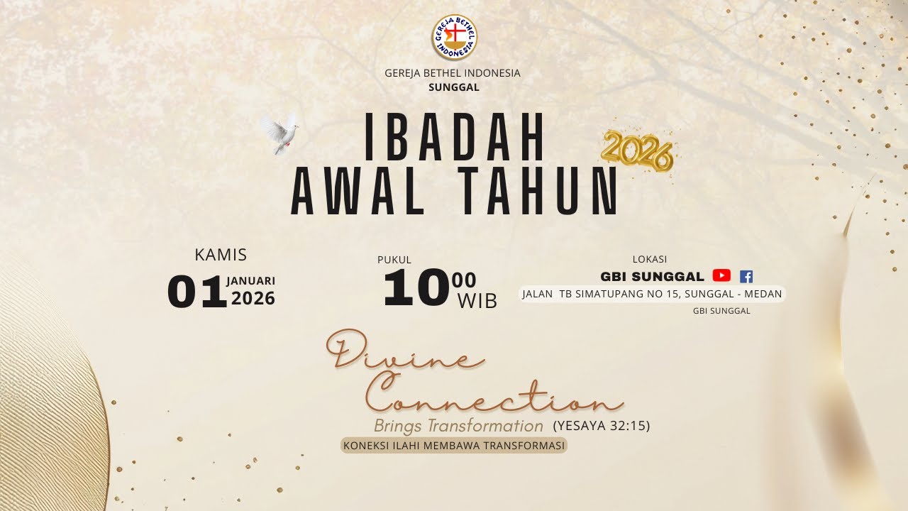 Ibadah Awal Tahun GBI Sunggal || Kamis, 01 Januari 2026 || Pkl. 10:00 WIB