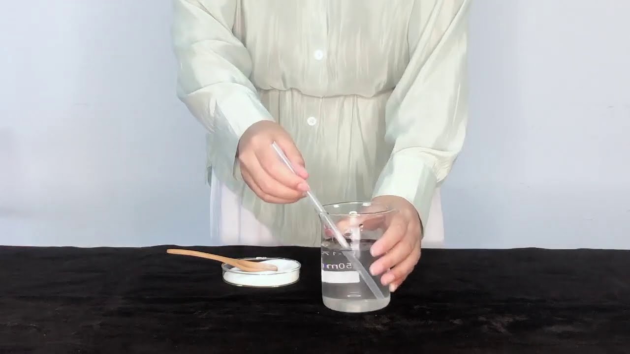 Water solubility test of potassium sulfate