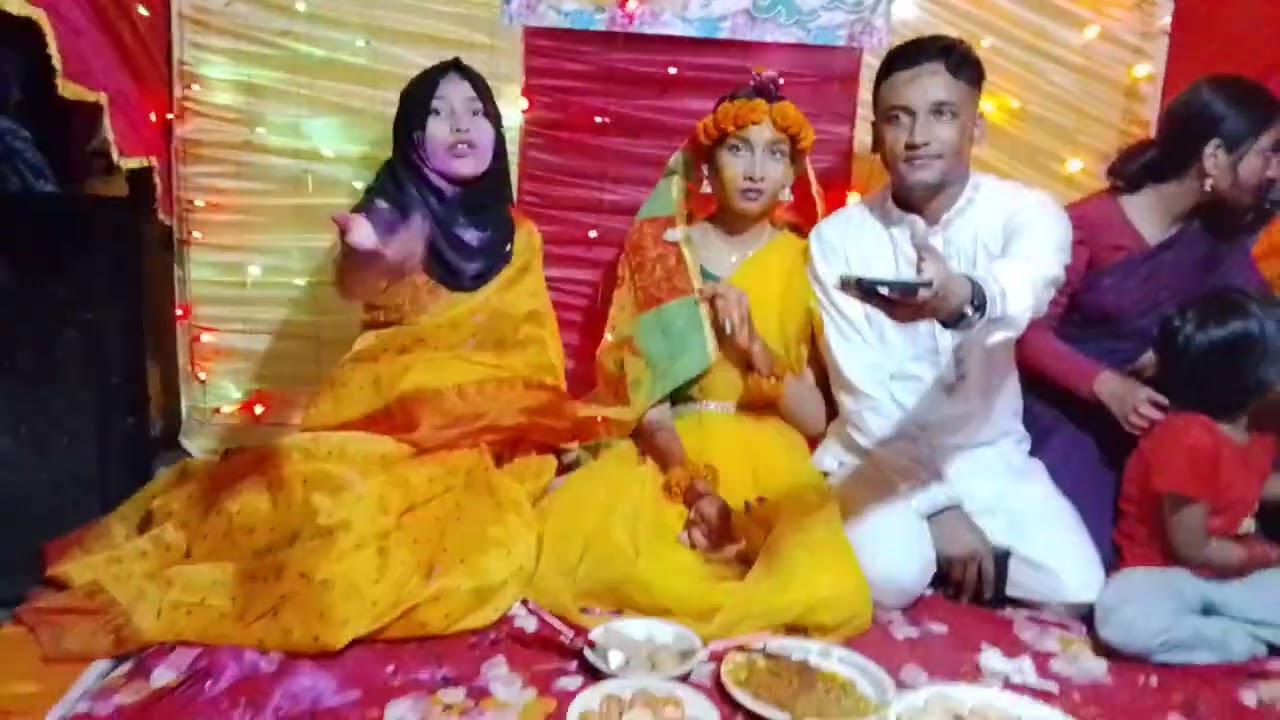 ভাগ্নির গায়ে হলুদ অনুষ্ঠান,শুভ হলো সন্ধ্যা