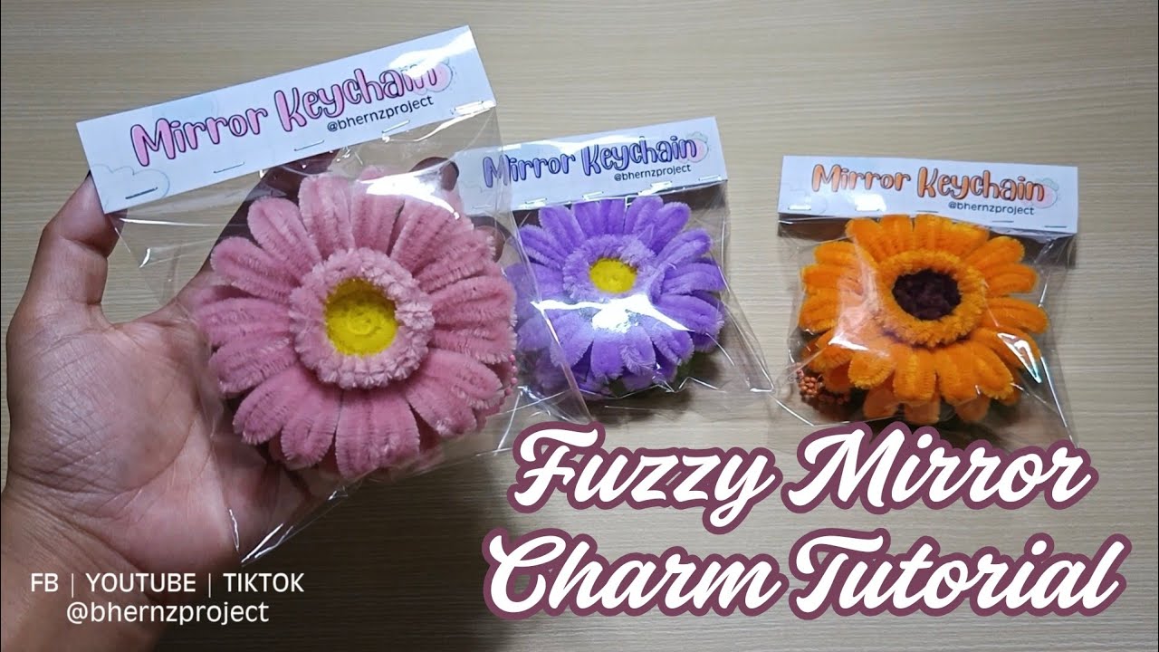 DIY Fuzzy Wire Mirror Keychain | Easy Tutorial