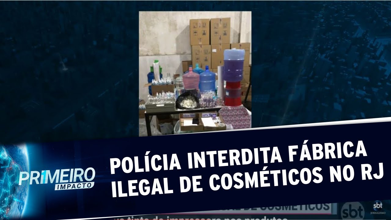 Polícia interdita fábrica que usava tinta de impressora em cosméticos | Primeiro Impacto (09/10/20)