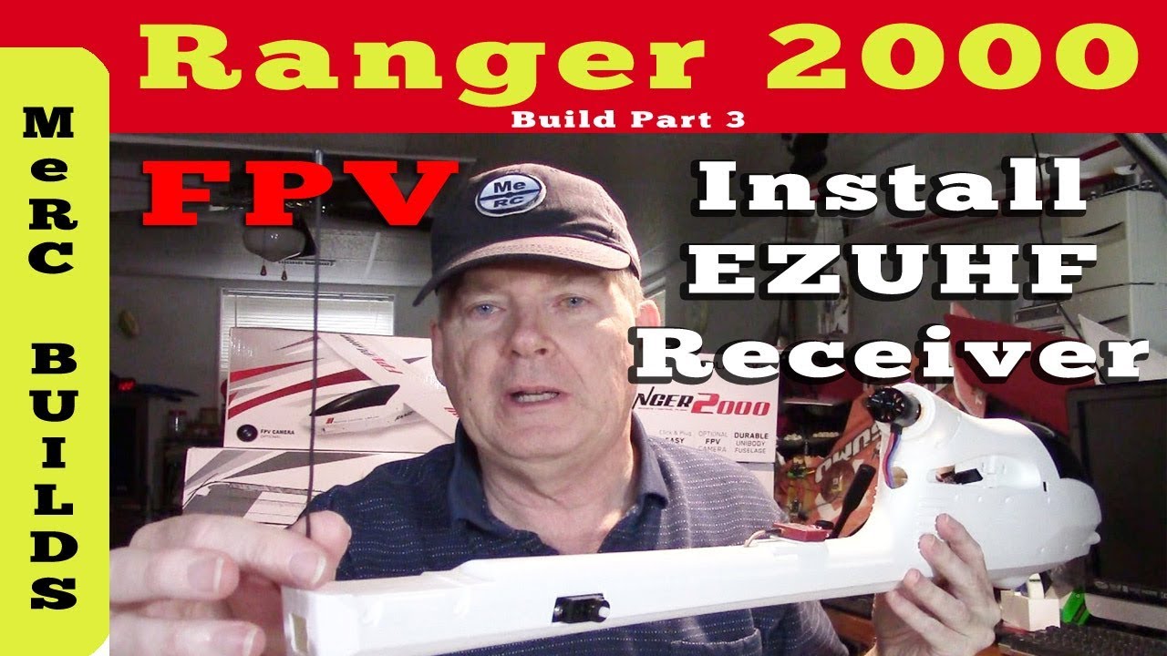 Volantex Ranger 2000 FPV RC Plane Build Part 3 - Install EZUHF Long Range Receiver & Antenna