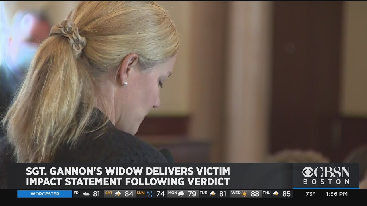 Yarmouth Police Sgt. Sean Gannon's Widow Reads Victim Impact Statement After Latanowich Verdict