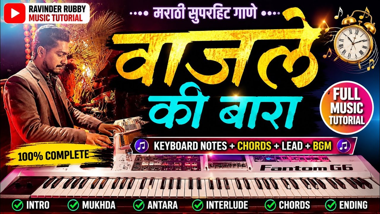 wajle Ki Bara#Full Music tutorial# Marathi song#