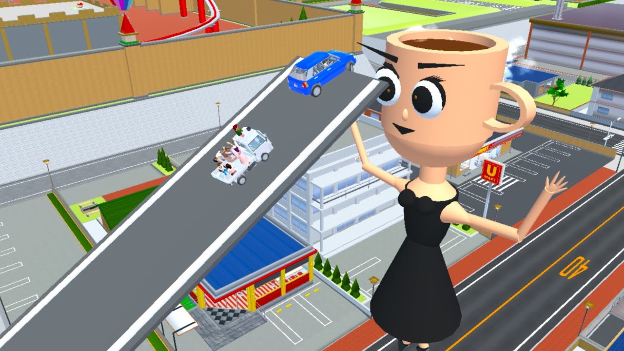 Naik Mobil pick Up rame - rame lewati Tanjakan espressona signora 🤣 sakura school simulator