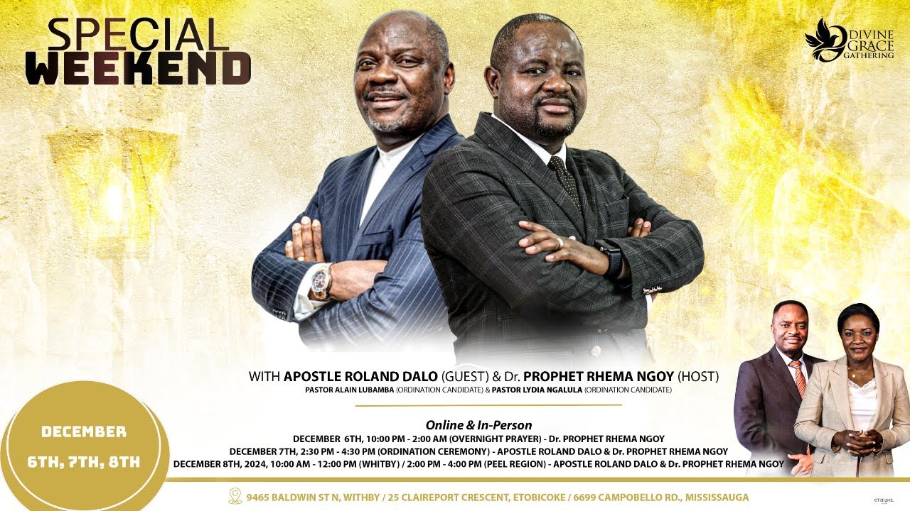 Ordination Service of Pastor Lydia Ngalula and Pastor Alain Lubamba | December 7th, 2024