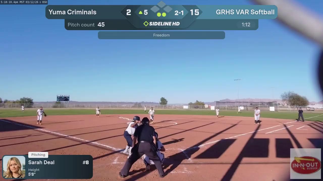 GRHS Varsity Softb vs. Yuma Criminals (2026.03.12)